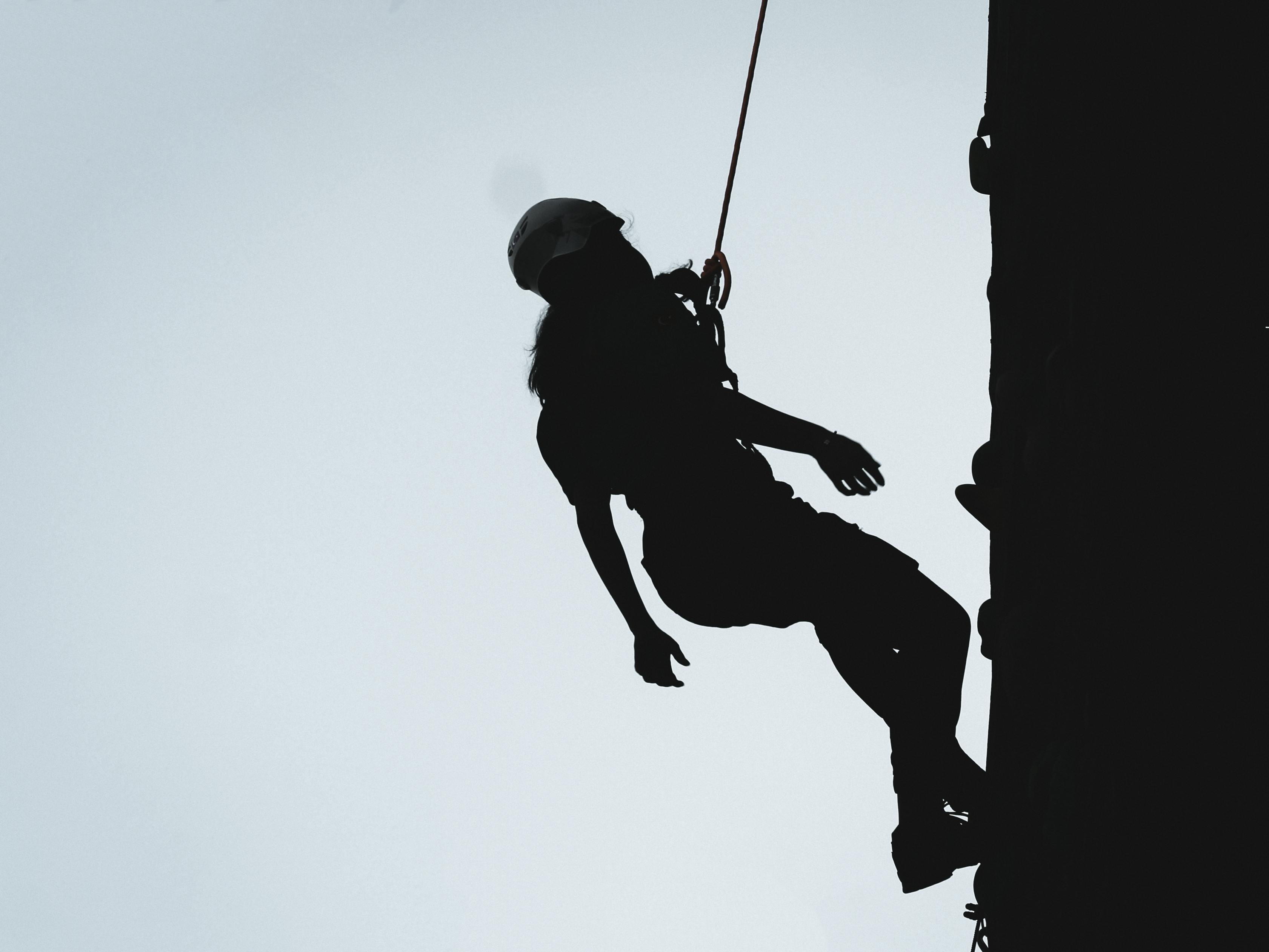 Abseiling off Table Mountain